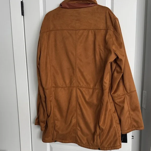 Men's Tan Jacket with Button Closure - Picture 4 of 6